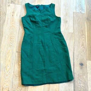 Talbots Green Textured Sleeveless Dress